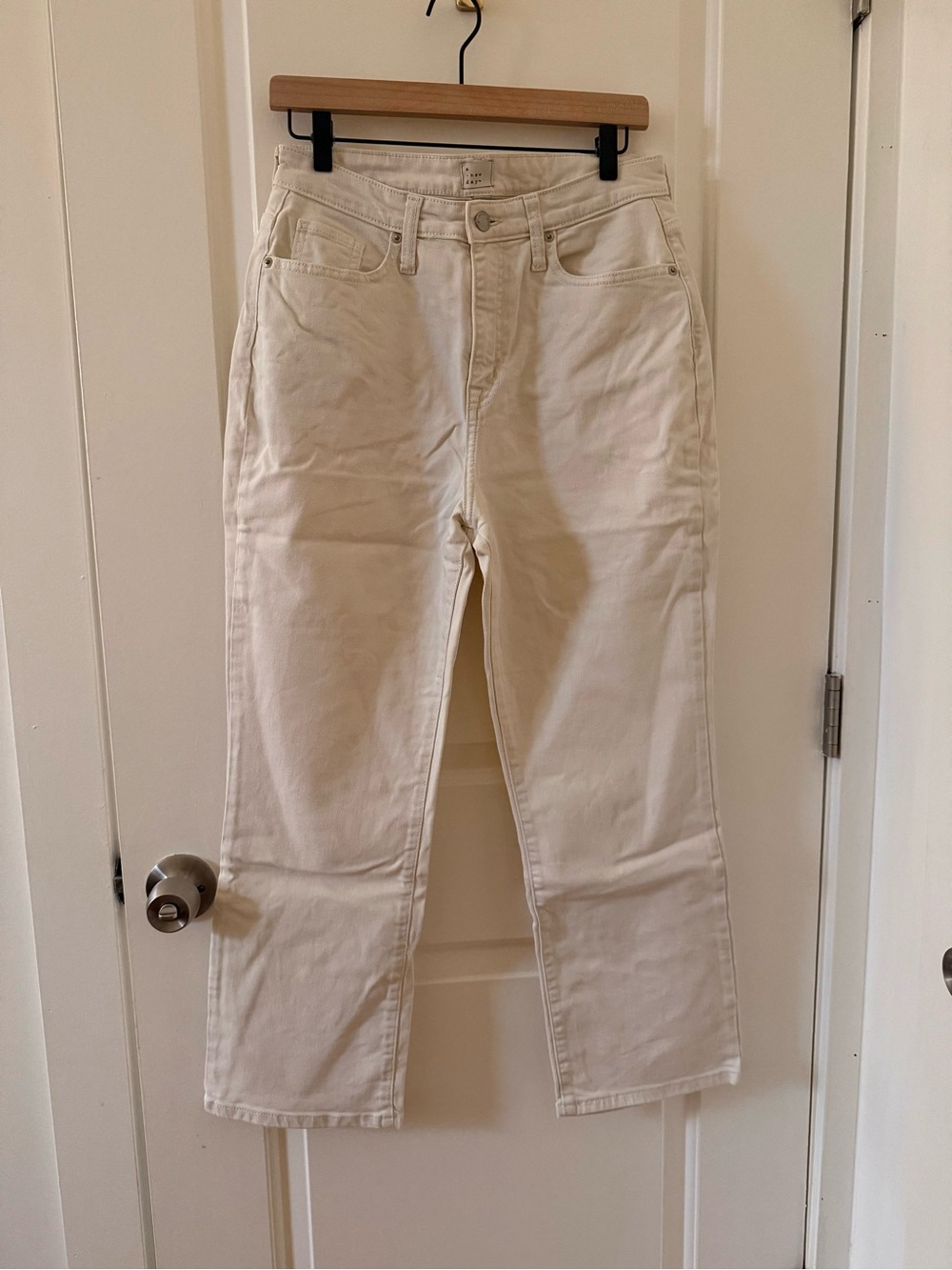 a new day White High-Rise Button Jeans